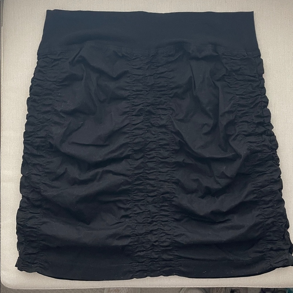 Wearables black ruched skirt. NWOT.